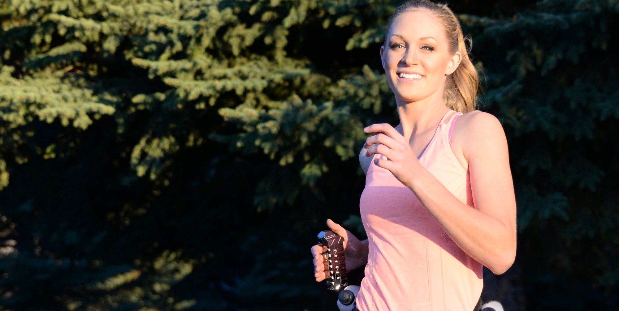 Jessica Running With TigerLight DAD For Personal Safety